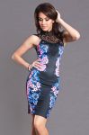 PROGRESS SUKIENKA - BODYCON STYLE - NIEBIESKI 6116-1
